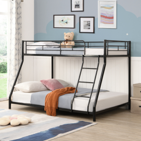 METAL BUNK BED TF BLACK (Color: black)