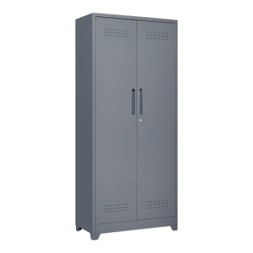 Metal Lockers, Cleaning Tool Cabinets With Locking Doors, Large Lockers For Kitchens, Pantry, Offices, Shops (Color: grey)