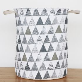 Household cloth dirty clothes basket (Option: Gray triangle)