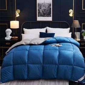 Down Duvet, Winter Duvet, Goose Down Duvet Core, Air Conditioner (Option: Blue-220* 240cm-8)