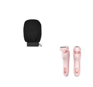 2 In 1 Hair Removal Epilator USB Rechargeable Trimmer Women Body Razor Face Leg Armpit Bikini Hand Pubic Shaver Hair Remover (Option: Pink Set-USB)