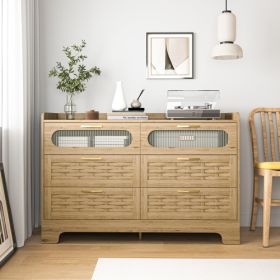 Wooden 6-drawer Bedroom Vanity (Option: Wood)