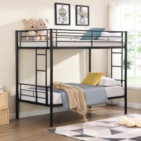 METAL BUNK BED BLACK (Color: black)