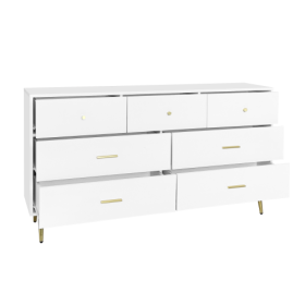 Seven Drawer Cabinet (Option: Matte White)