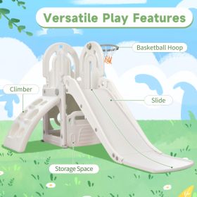 4-in-1 Toddler Climber And Slide Set (Color: White)