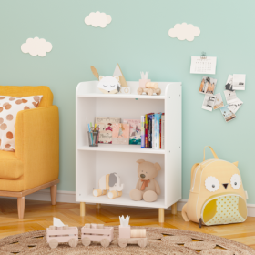 Kids 3-Tier Bookcase (Color: White)