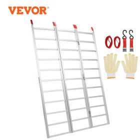 VEVOR Tri-Fold Aluminum Loading Ramp 1500 Lbs 77in X 54in For Tractors ATVs UTVs (Color: White)