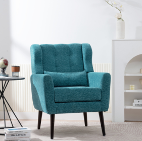 Modern Upholstered Chairs Living Room, Bedroom, Armchair (Option: Teal)