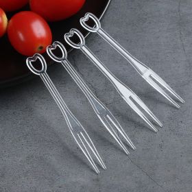 Transparent Fruit Fork (Option: Transparent)