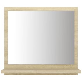 vidaXL Bathroom Mirror Sonoma Oak 40x10.5x37 cm Engineered Wood (Option: as picture)