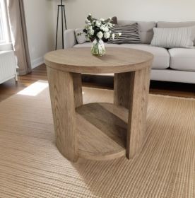 Walnut MDF And Oak Living Room Side Table (Option: ST2009C)