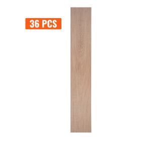 VEVOR Self Adhesive Vinyl Floor Tiles 36 X 6 Inch, 36 Tiles 2.5mm Thick Peel & Stick, Natural Wood Grain DIY Flooring For Kitchen, Dining Room, B (Option: 36pcs)