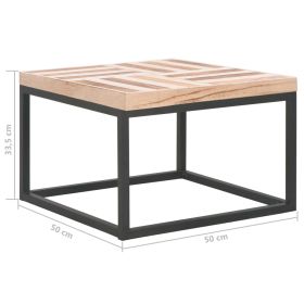 vidaXL Coffee Table 50x50x33.5 cm Solid Wood (Option: as picture)