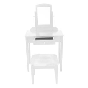 Vanity Set Make-up Dressing Table with Mirror and Cushioned Stool (Option: as picture)