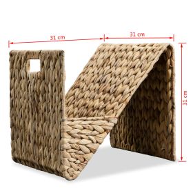 vidaXL Magazine Holder 31x31x31 cm Water Hyacinth (Option: as picture)