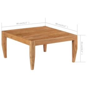 vidaXL Coffee Table Solid Acacia Wood 80x80x41 cm Brown (Option: as picture)