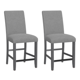 Wallace Bay Zeph Gray Upholstered Barstools, Set Of 2 (Option: Gray)