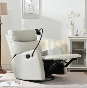 Modern Small Rocking Chair, Swivel Recliner, Bedroom Chair (Option: Swivel recliner)