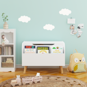 Wooden Toy Box (Color: White)