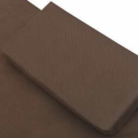 vidaXL Patio Lounge Bed Fabric Brown (Option: as picture)