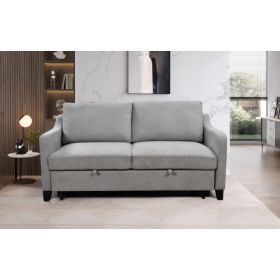 69 Inch 3-in-1 Convertible Queen Sofa Bed, Modern Fabric Love Seat Futon Sofa Sofa With Pull Out Bed, Small Love Seat Lounge Sofa With Reclining (Option: Sofa bed)