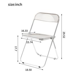 Folding Chairs, Transparent Chairs (Option: Transparent)