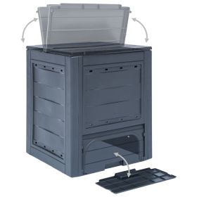 vidaXL Garden Composter Grey 60x60x73 cm 260 L (Option: as picture)