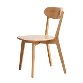 Dining Chair Wooden FAS Grade Oak Natural Wood Made In North America Dirt-free Wood Chair Solid Chair Table Chair Wooden Living Room Chair (Option: Oak)