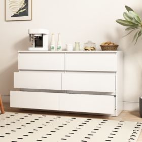 Large 6-drawer Cabinet (Color: White)