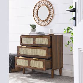 Solid Wood 3-drawer Vanity (Option: Walnut)