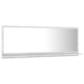 vidaXL Bathroom Mirror Concrete Grey 100x10.5x37 cm Engineered Wood (Option: as picture)