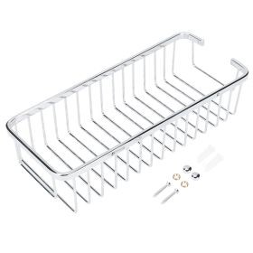 Stainless Steel Wall Mounted Shampoo Conditioner Holder Storage Basket Shelf Organizer Bathroom KitchenStainless Steel 30cm (Option: 30CM304 stainless steel material)