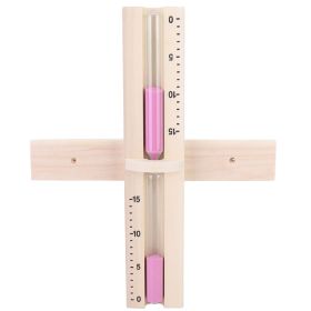 15 Minutes Sauna Room Sand Clock Glass Timer WallMounted Wooden Hourglass with Pink Sands (Option: as picture)