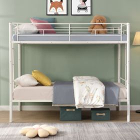 METAL BUNK BED WHITE (Color: White)