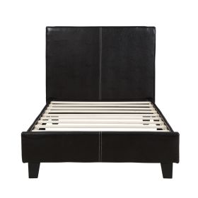 Faux Leather Upholstered Platform Bed Frame/Mattress Foundation (Option: as picture)