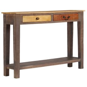 vidaXL Console Table Solid Wood Vintage 46.5"x11.8"x31.5" (Option: as picture)